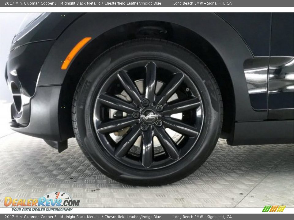 2017 Mini Clubman Cooper S Midnight Black Metallic / Chesterfield Leather/Indigo Blue Photo #8