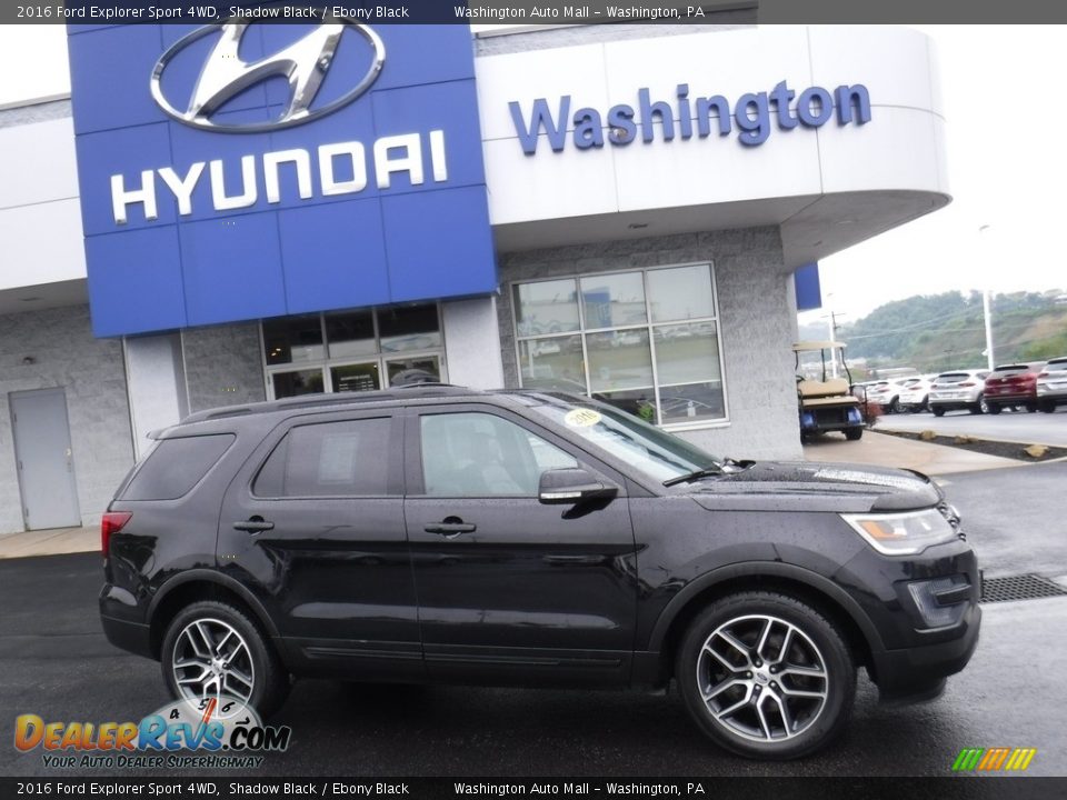 2016 Ford Explorer Sport 4WD Shadow Black / Ebony Black Photo #2