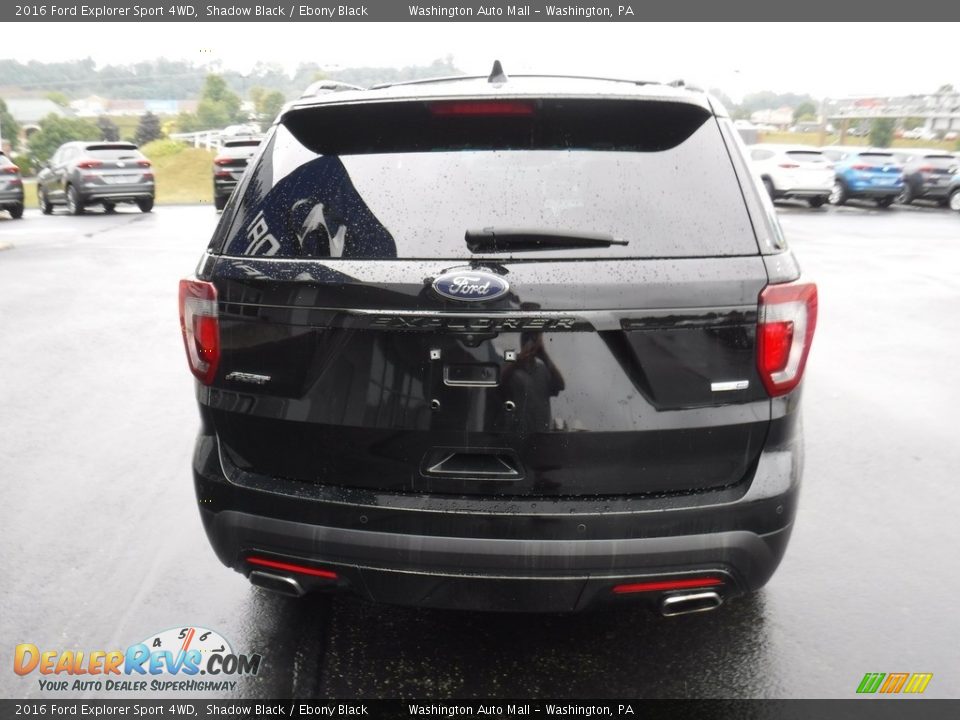 2016 Ford Explorer Sport 4WD Shadow Black / Ebony Black Photo #10