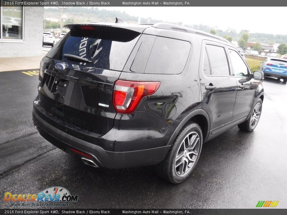 2016 Ford Explorer Sport 4WD Shadow Black / Ebony Black Photo #11