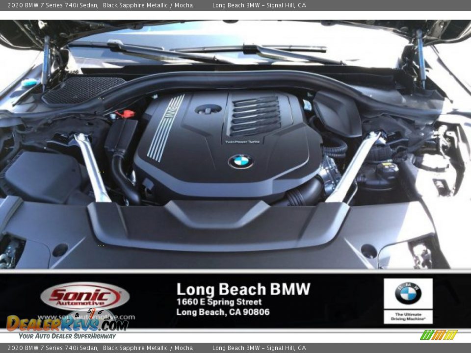 2020 BMW 7 Series 740i Sedan Black Sapphire Metallic / Mocha Photo #8