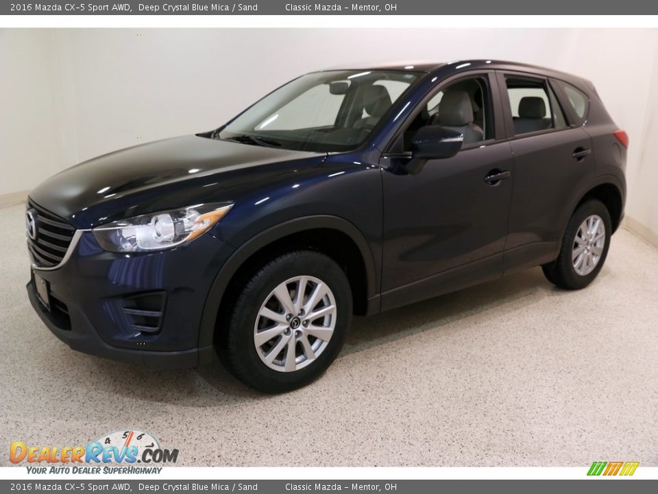 2016 Mazda CX-5 Sport AWD Deep Crystal Blue Mica / Sand Photo #3