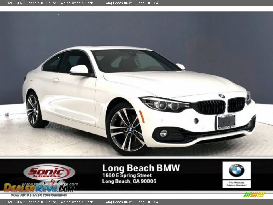 2020 BMW 4 Series 430i Coupe Alpine White / Black Photo #1