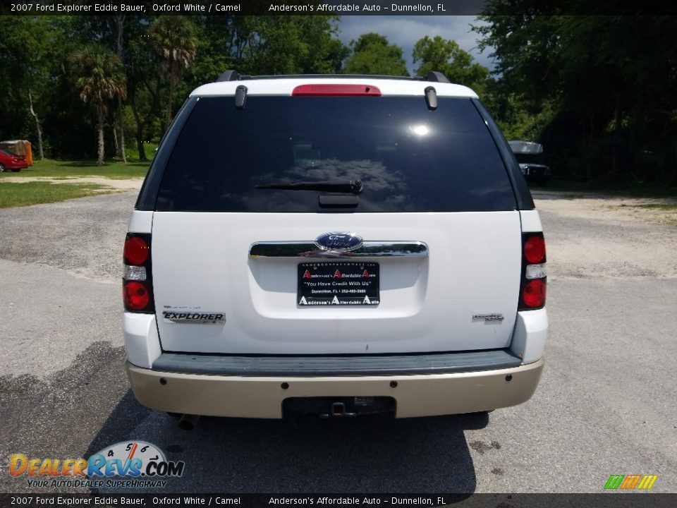 2007 Ford Explorer Eddie Bauer Oxford White / Camel Photo #4