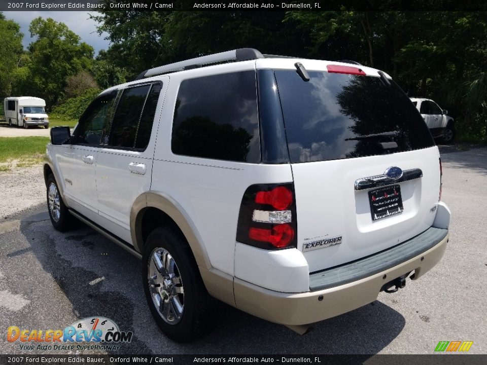 2007 Ford Explorer Eddie Bauer Oxford White / Camel Photo #5