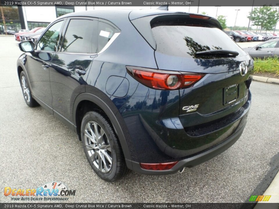 2019 Mazda CX-5 Signature AWD Deep Crystal Blue Mica / Caturra Brown Photo #5