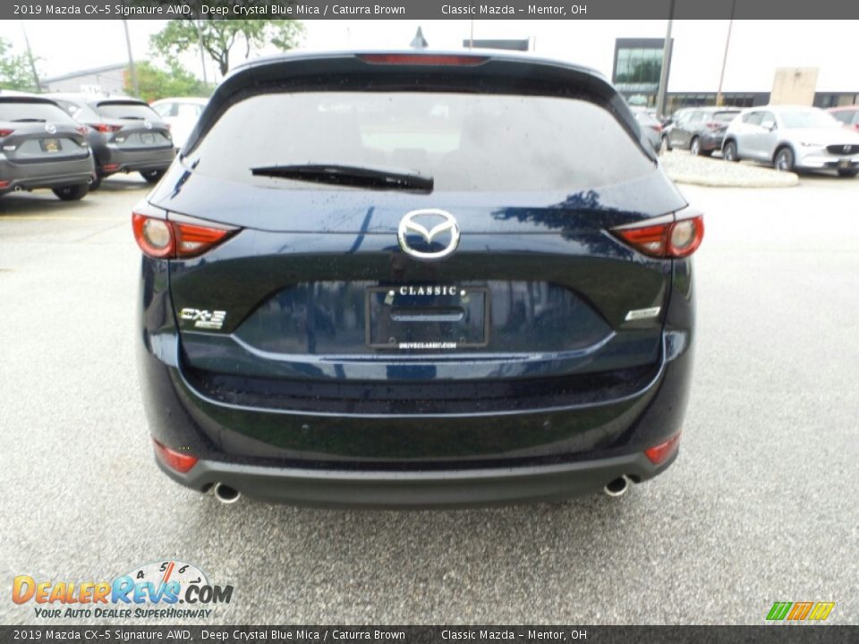 2019 Mazda CX-5 Signature AWD Deep Crystal Blue Mica / Caturra Brown Photo #6