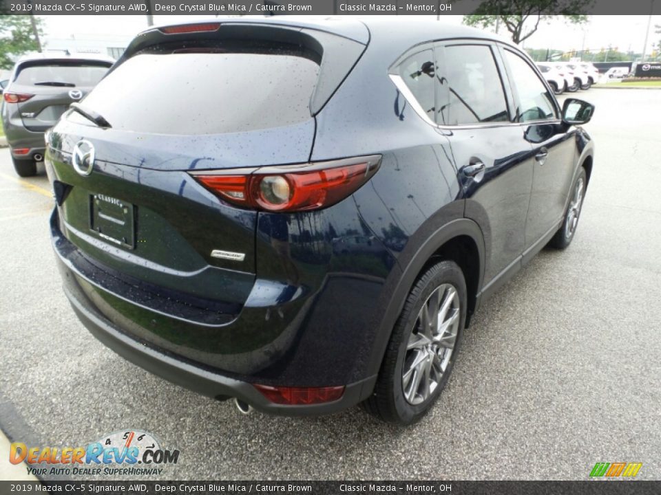 2019 Mazda CX-5 Signature AWD Deep Crystal Blue Mica / Caturra Brown Photo #7