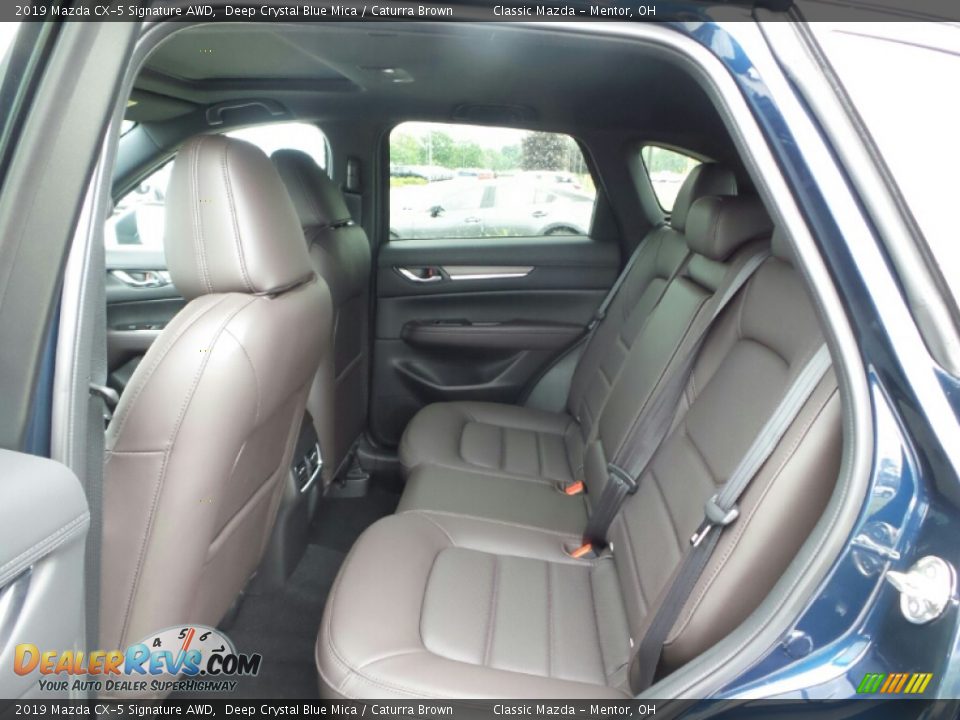 2019 Mazda CX-5 Signature AWD Deep Crystal Blue Mica / Caturra Brown Photo #9