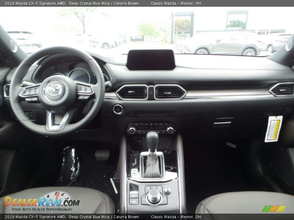 2019 Mazda CX-5 Signature AWD Deep Crystal Blue Mica / Caturra Brown Photo #10