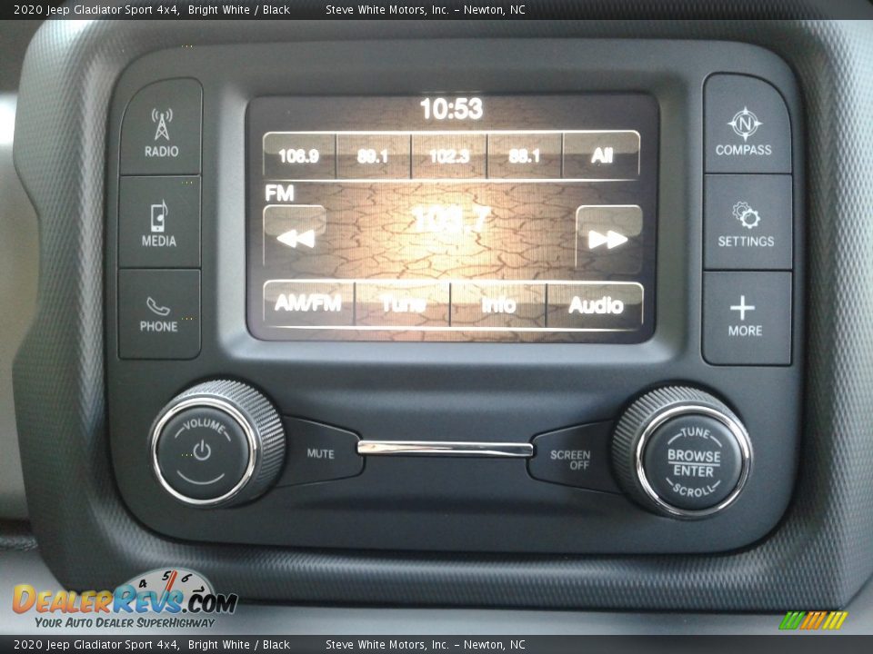 2020 Jeep Gladiator Sport 4x4 Bright White / Black Photo #20