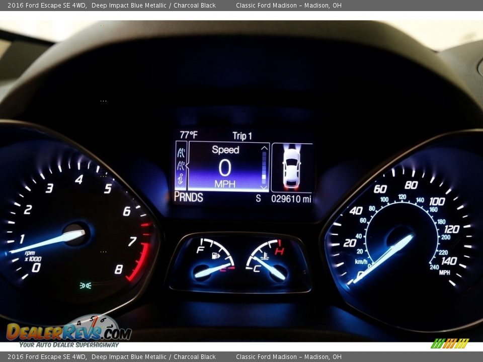 2016 Ford Escape SE 4WD Deep Impact Blue Metallic / Charcoal Black Photo #9