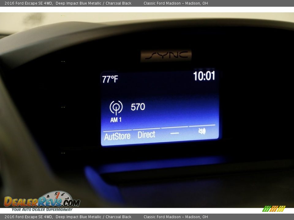 2016 Ford Escape SE 4WD Deep Impact Blue Metallic / Charcoal Black Photo #10