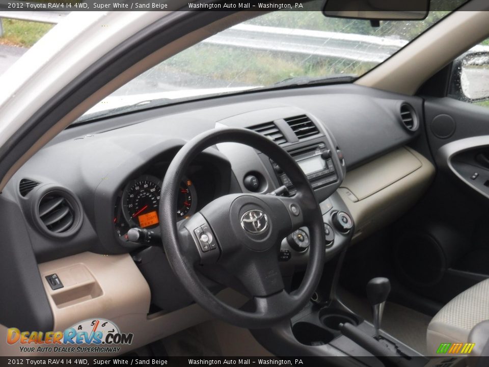 2012 Toyota RAV4 I4 4WD Super White / Sand Beige Photo #13