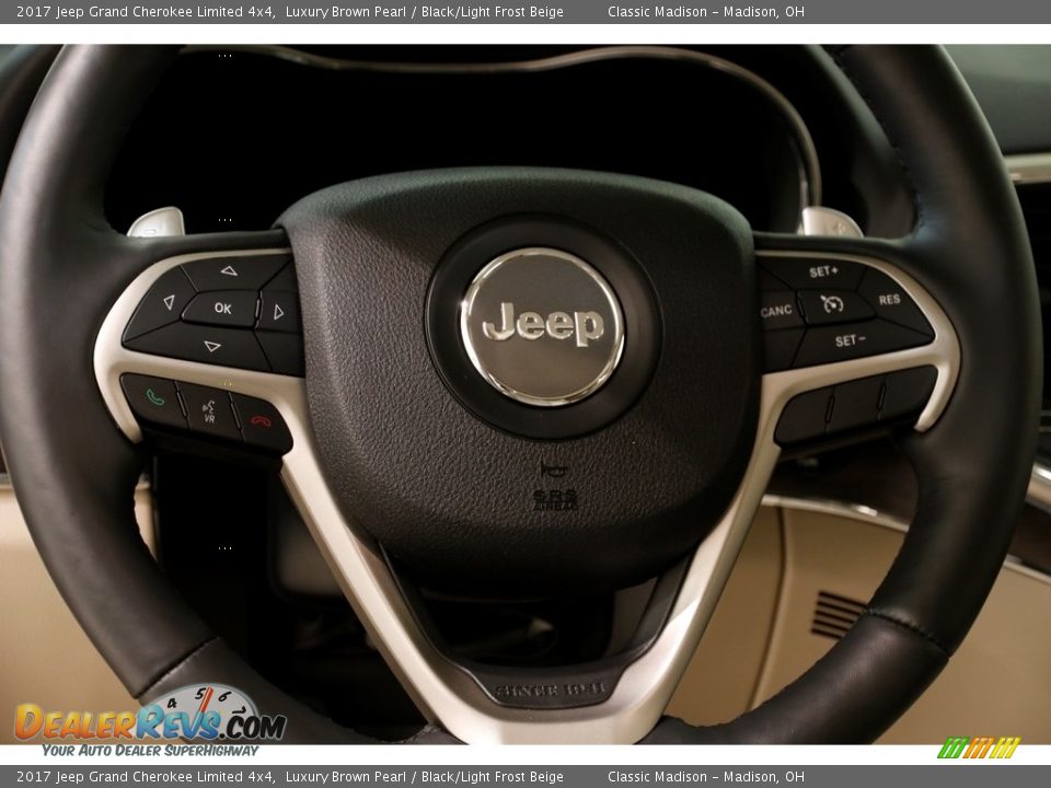 2017 Jeep Grand Cherokee Limited 4x4 Luxury Brown Pearl / Black/Light Frost Beige Photo #6