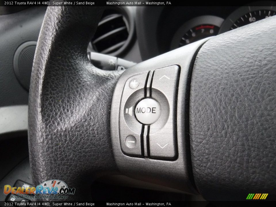 2012 Toyota RAV4 I4 4WD Super White / Sand Beige Photo #18