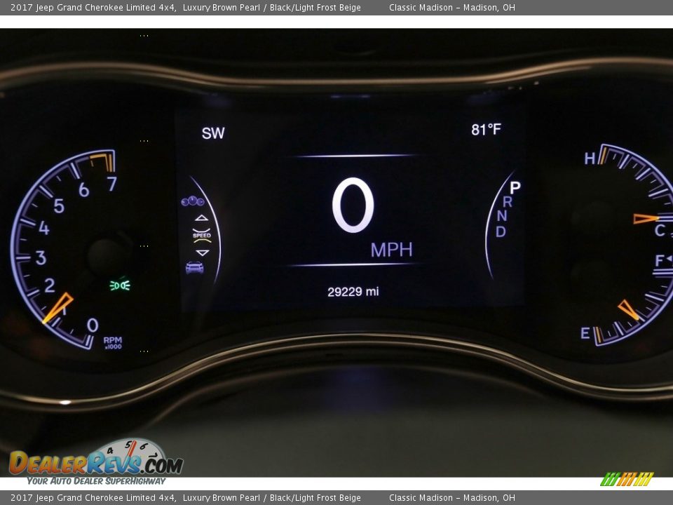 2017 Jeep Grand Cherokee Limited 4x4 Luxury Brown Pearl / Black/Light Frost Beige Photo #7