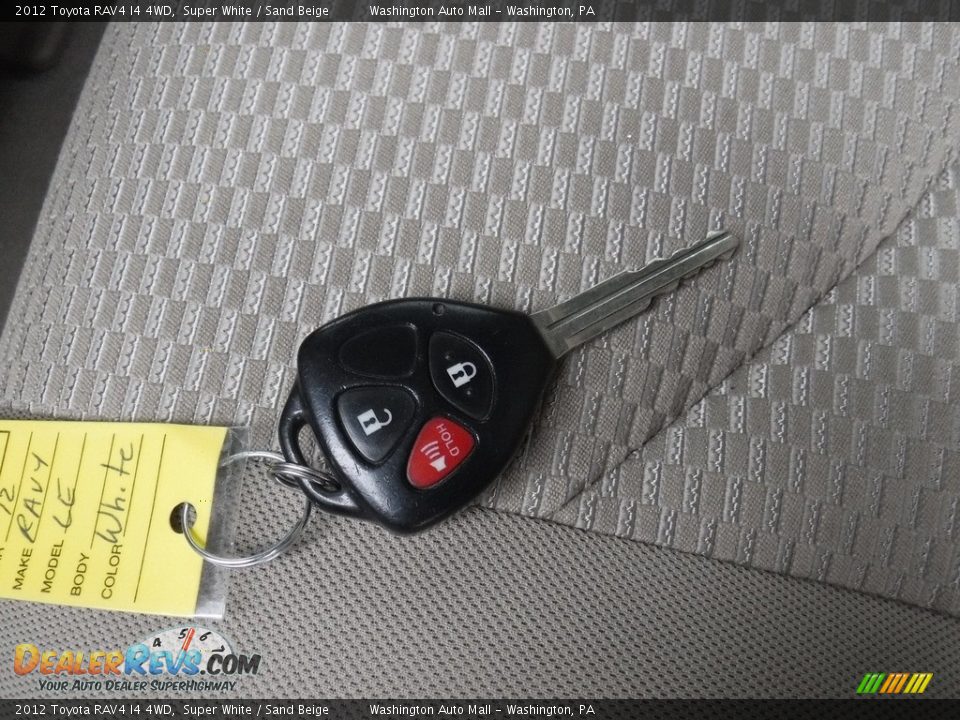 2012 Toyota RAV4 I4 4WD Super White / Sand Beige Photo #23