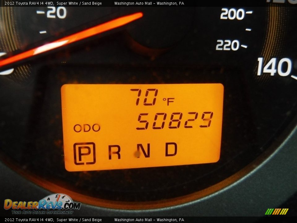 2012 Toyota RAV4 I4 4WD Super White / Sand Beige Photo #25