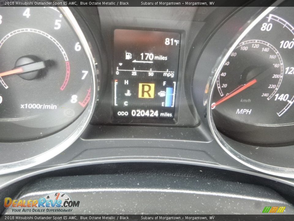 2018 Mitsubishi Outlander Sport ES AWC Blue Octane Metallic / Black Photo #18