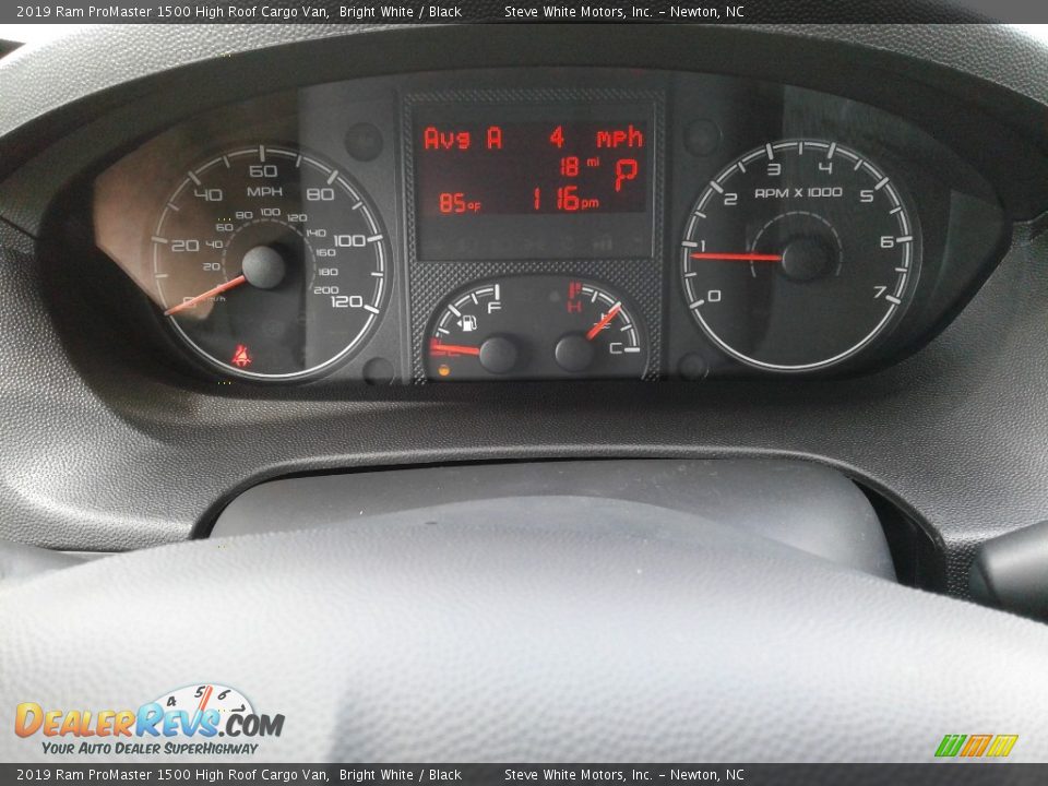 2019 Ram ProMaster 1500 High Roof Cargo Van Bright White / Black Photo #16