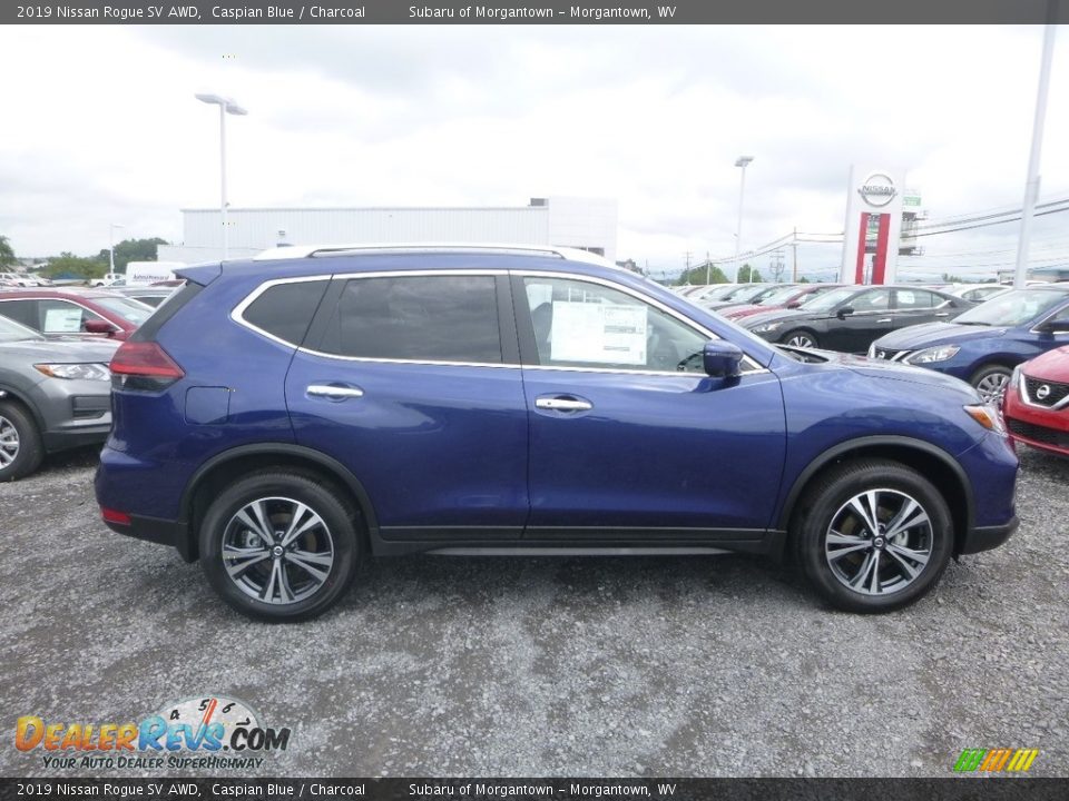 2019 Nissan Rogue SV AWD Caspian Blue / Charcoal Photo #3