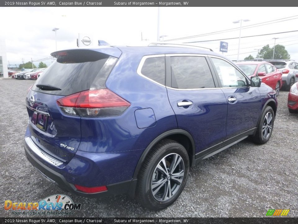 2019 Nissan Rogue SV AWD Caspian Blue / Charcoal Photo #4