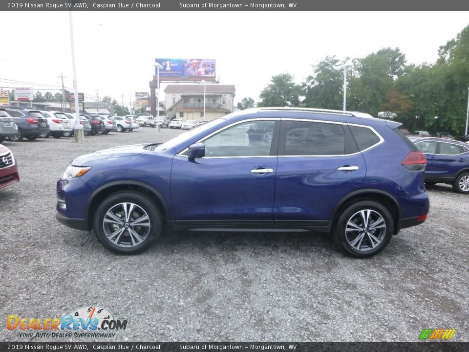 2019 Nissan Rogue SV AWD Caspian Blue / Charcoal Photo #7