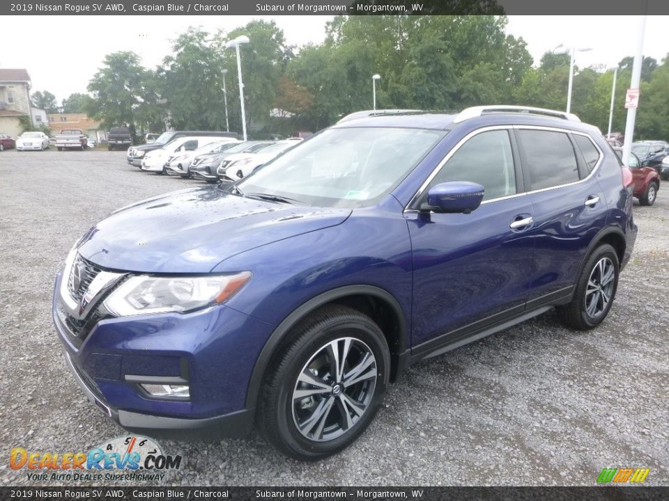 2019 Nissan Rogue SV AWD Caspian Blue / Charcoal Photo #8