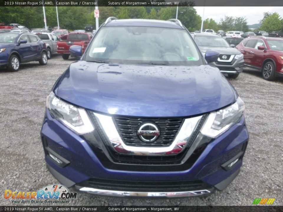 2019 Nissan Rogue SV AWD Caspian Blue / Charcoal Photo #9