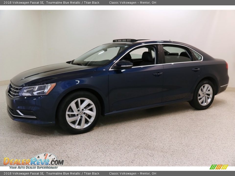2018 Volkswagen Passat SE Tourmaline Blue Metallic / Titan Black Photo #3