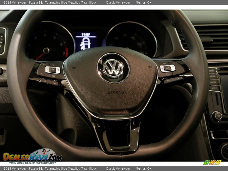2018 Volkswagen Passat SE Tourmaline Blue Metallic / Titan Black Photo #7