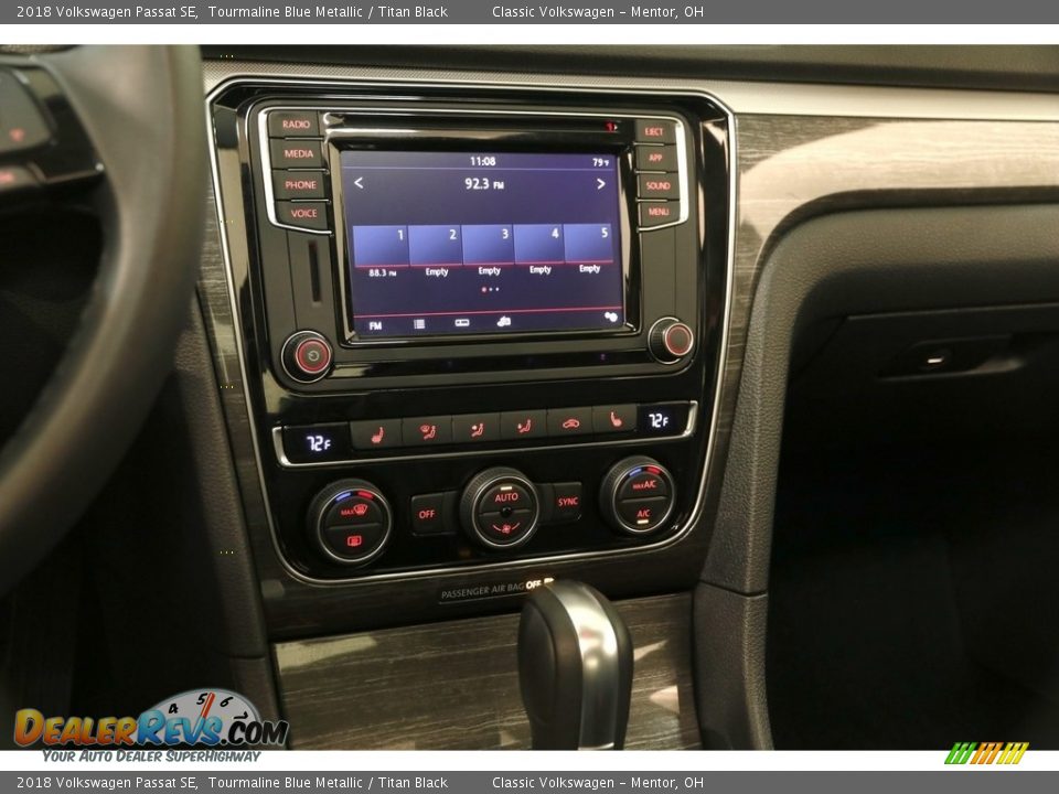2018 Volkswagen Passat SE Tourmaline Blue Metallic / Titan Black Photo #9
