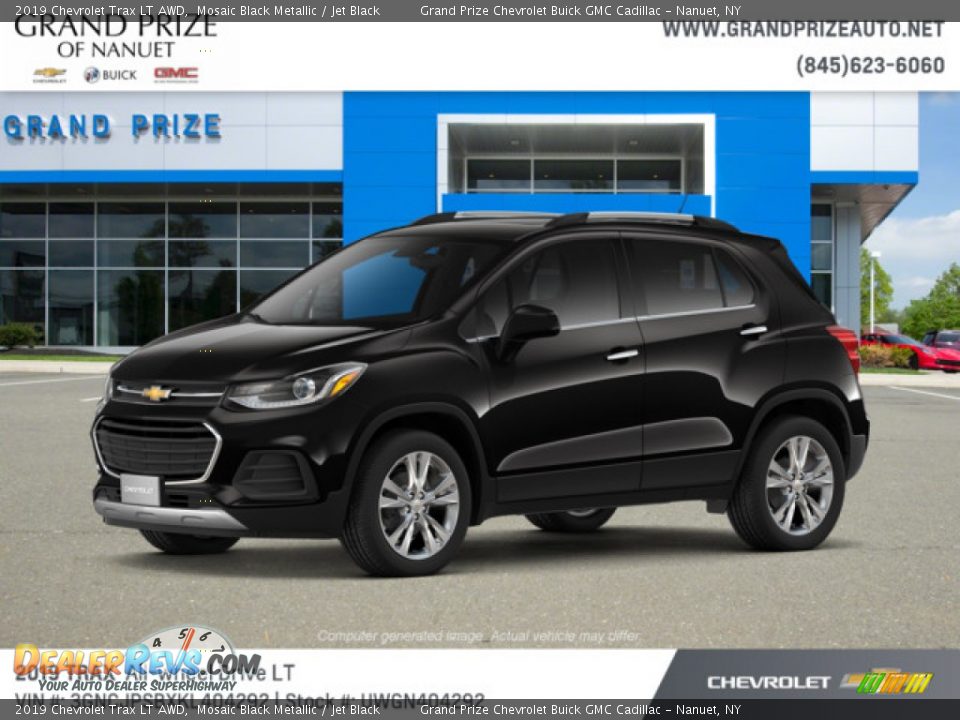 2019 Chevrolet Trax LT AWD Mosaic Black Metallic / Jet Black Photo #2
