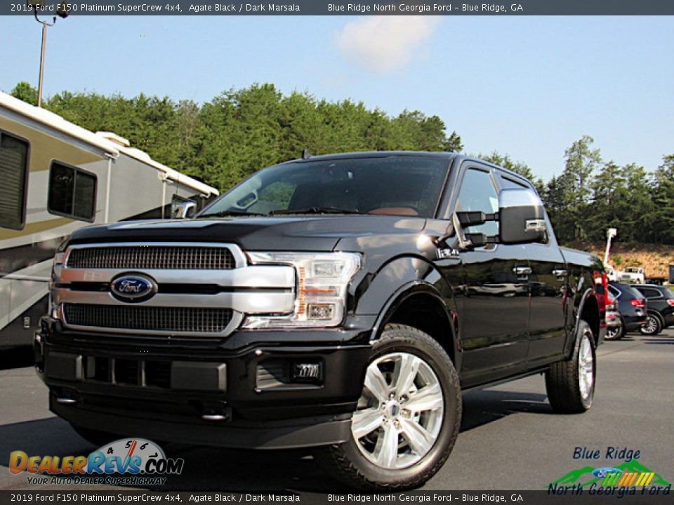 2019 Ford F150 Platinum SuperCrew 4x4 Agate Black / Dark Marsala Photo #1