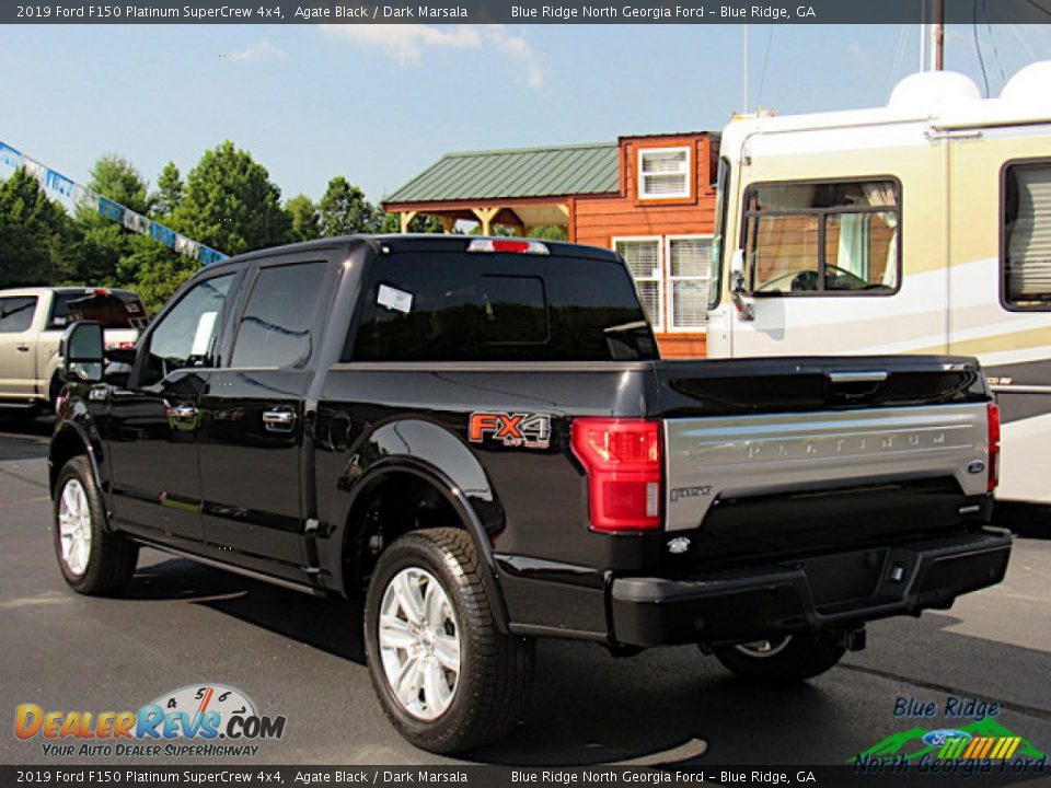 2019 Ford F150 Platinum SuperCrew 4x4 Agate Black / Dark Marsala Photo #3