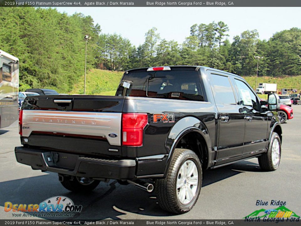 2019 Ford F150 Platinum SuperCrew 4x4 Agate Black / Dark Marsala Photo #5