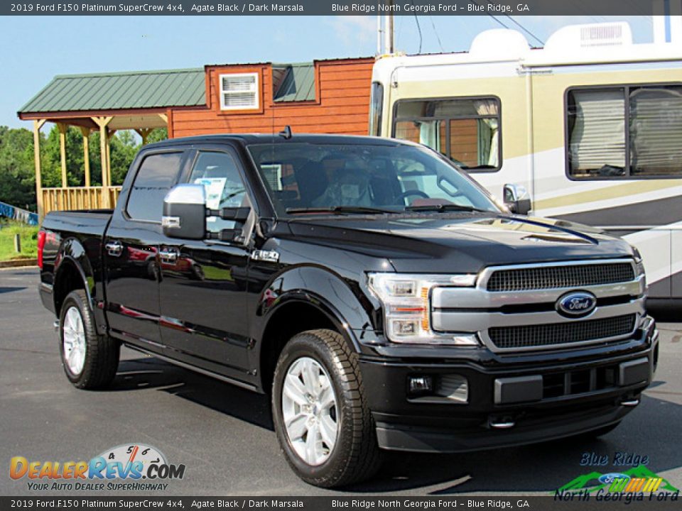 2019 Ford F150 Platinum SuperCrew 4x4 Agate Black / Dark Marsala Photo #7