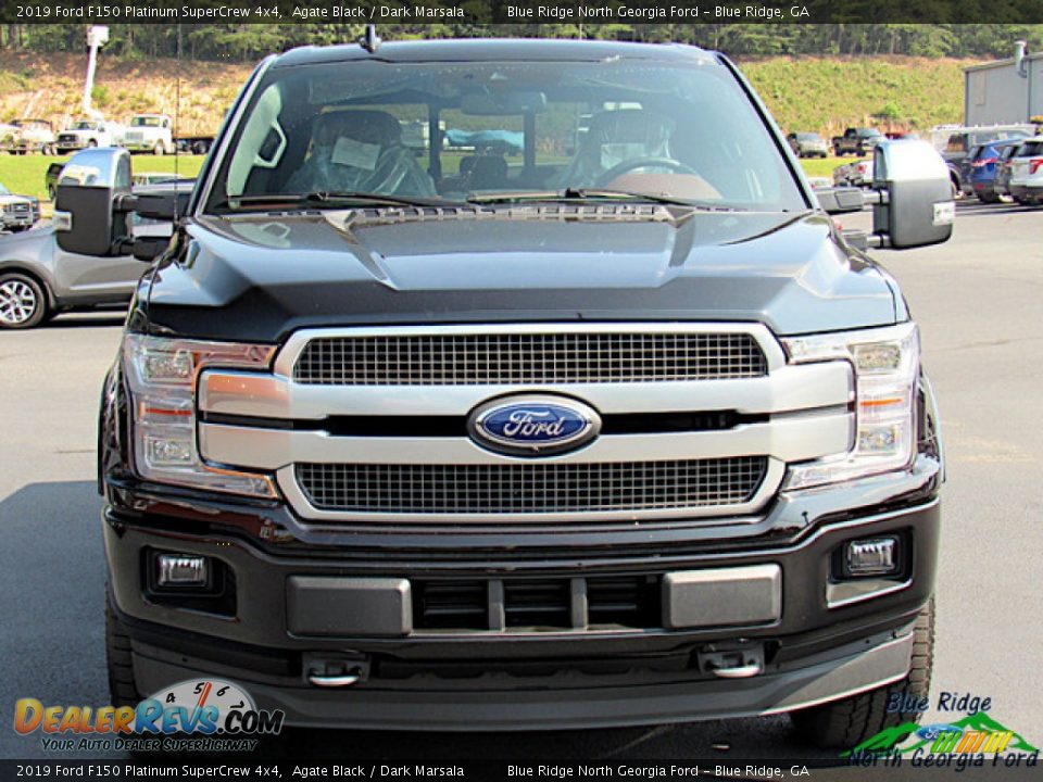 2019 Ford F150 Platinum SuperCrew 4x4 Agate Black / Dark Marsala Photo #8