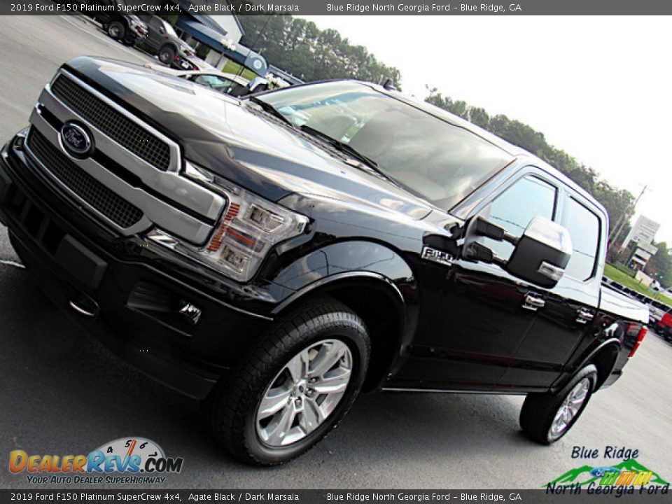 2019 Ford F150 Platinum SuperCrew 4x4 Agate Black / Dark Marsala Photo #35