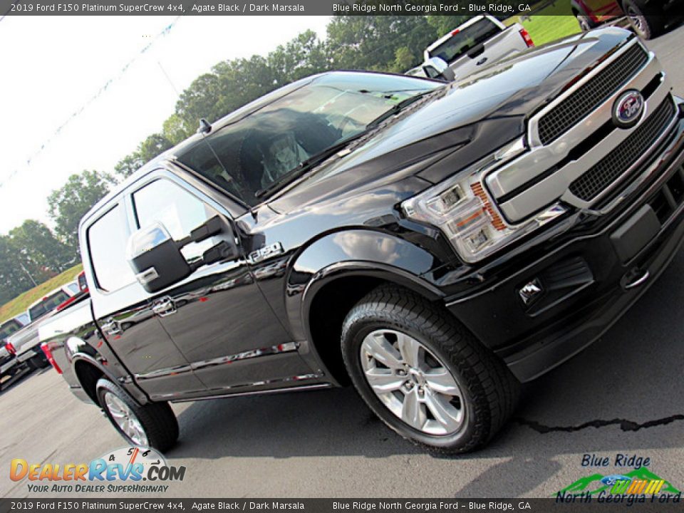 2019 Ford F150 Platinum SuperCrew 4x4 Agate Black / Dark Marsala Photo #36