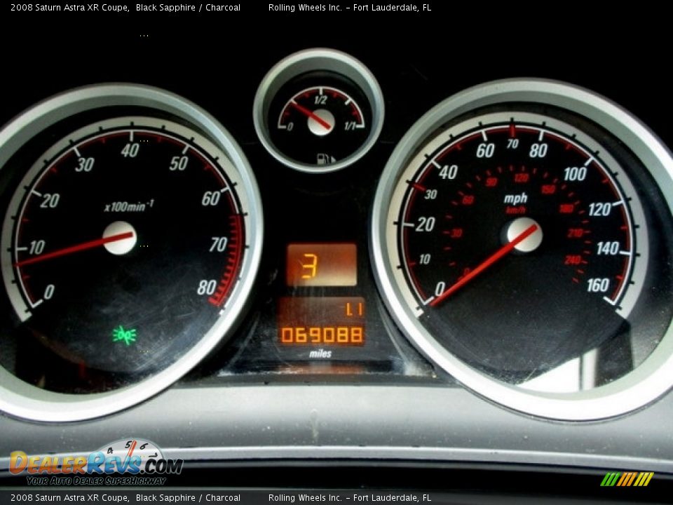 2008 Saturn Astra XR Coupe Black Sapphire / Charcoal Photo #18