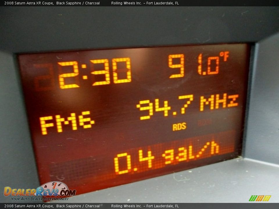 2008 Saturn Astra XR Coupe Black Sapphire / Charcoal Photo #25