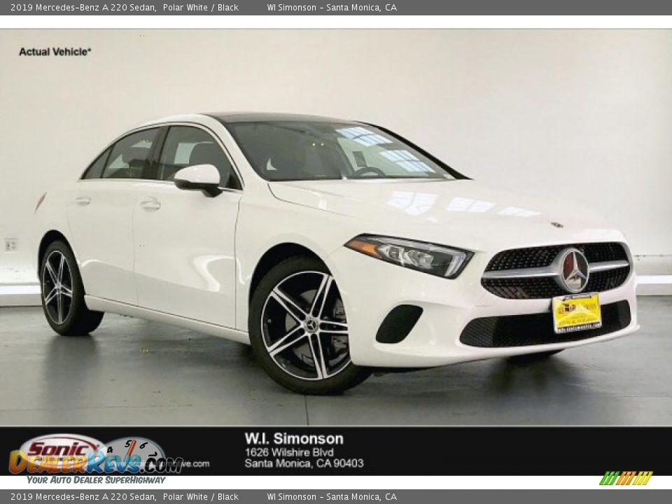 2019 Mercedes-Benz A 220 Sedan Polar White / Black Photo #1