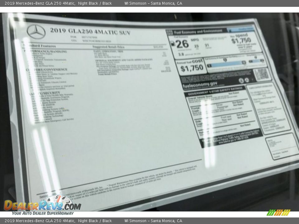 2019 Mercedes-Benz GLA 250 4Matic Night Black / Black Photo #10