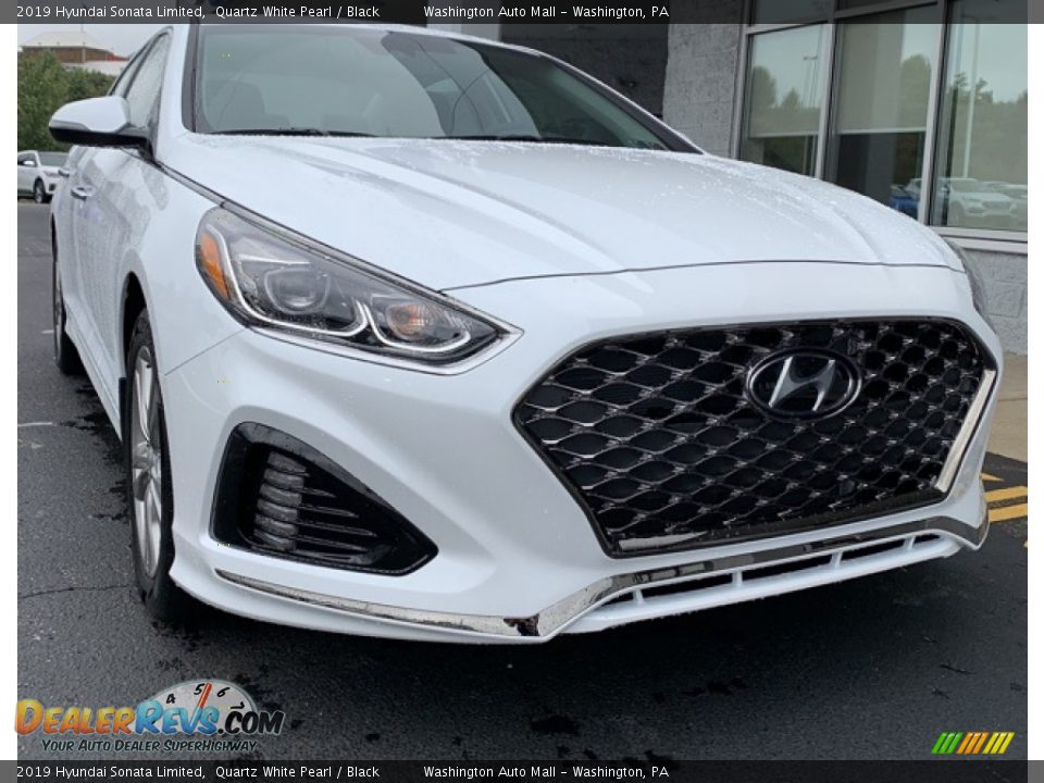 2019 Hyundai Sonata Limited Quartz White Pearl / Black Photo #1
