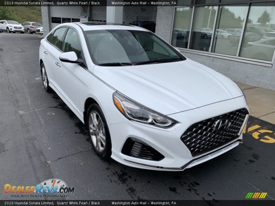 2019 Hyundai Sonata Limited Quartz White Pearl / Black Photo #2