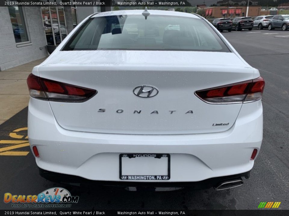 2019 Hyundai Sonata Limited Quartz White Pearl / Black Photo #5