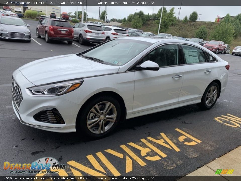 2019 Hyundai Sonata Limited Quartz White Pearl / Black Photo #7