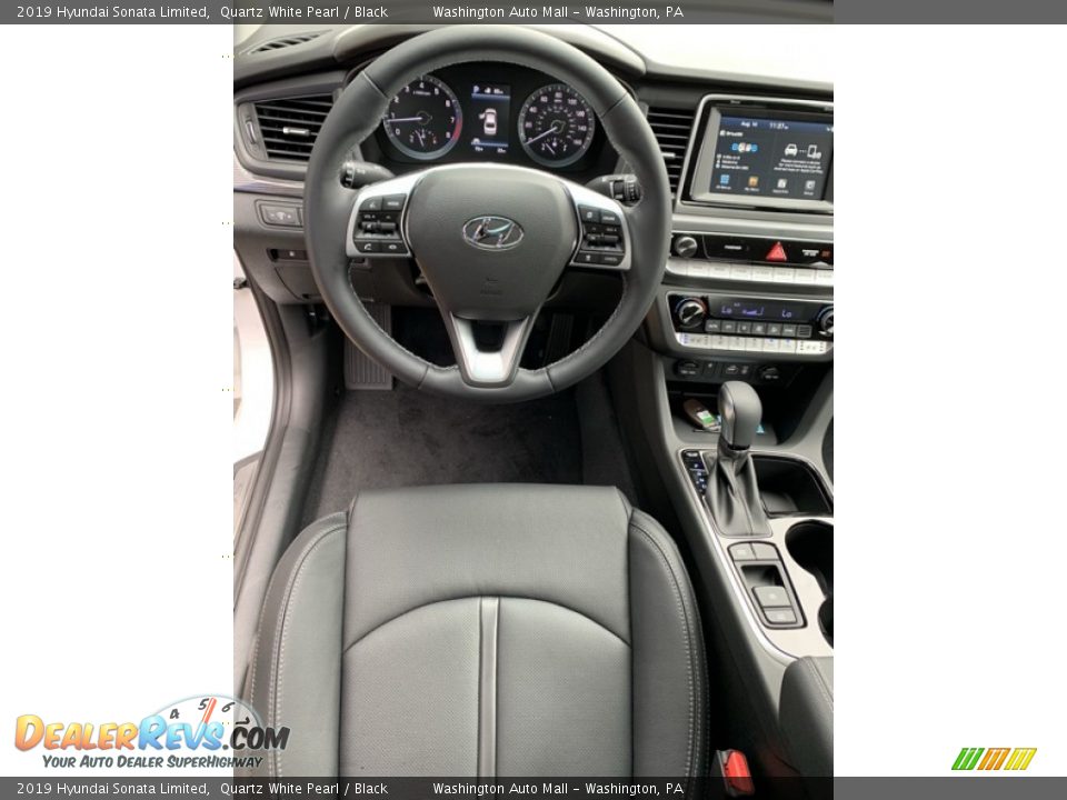 2019 Hyundai Sonata Limited Quartz White Pearl / Black Photo #14